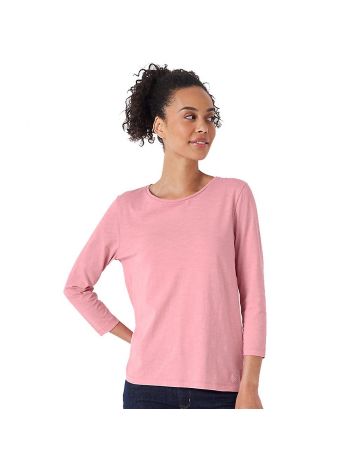 Langärmliges Damen-T-Shirt aus perfekter Baumwoll-Slub-Baumwolle